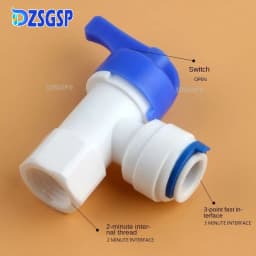 DZSGSP RO 1/4" 3/8" Male 1/2" Female Reveser Osmosis Aquarium Fitting Water Straight Plastic Ball Valve 1/4" 3/8" OD Hose Quick
