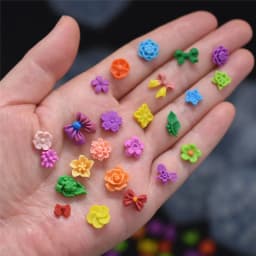 SNASAN Tiny Flower Heart Dolphin Gemstone Beauty Nail Art Resin Silicone Mould DIY Handmade Tool Small Beads Resin Silicone Mold
