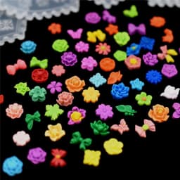 SNASAN Tiny Flower Heart Dolphin Gemstone Beauty Nail Art Resin Silicone Mould DIY Handmade Tool Small Beads Resin Silicone Mold