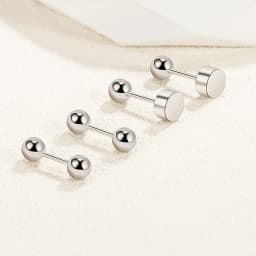 925 Sterling Silver Round Ball Star Cube Small Stud Earrings For Women Luxury Designer Jewelry High Quality GaaBou