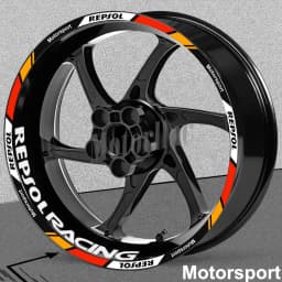 For Repsol CBR CBR650rr Reflective Motorcycle Wheel Sticker Rim Stripe Decal 17" Hub Tape Accessories Waterproof 2023