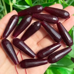 10x30mm Faceted Water Drop Shape Stone Natural Smoky Quartz Angelite Garnet Agates Loose Beads for Jewelry Making DIY Bracelet
