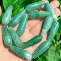 10x30mm Faceted Water Drop Shape Stone Natural Smoky Quartz Angelite Garnet Agates Loose Beads for Jewelry Making DIY Bracelet