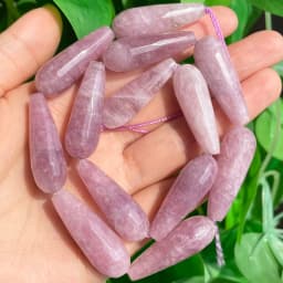 10x30mm Faceted Water Drop Shape Stone Natural Smoky Quartz Angelite Garnet Agates Loose Beads for Jewelry Making DIY Bracelet