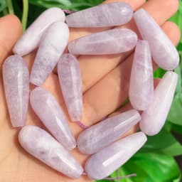 10x30mm Faceted Water Drop Shape Stone Natural Smoky Quartz Angelite Garnet Agates Loose Beads for Jewelry Making DIY Bracelet