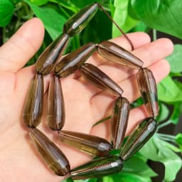 10x30mm Faceted Water Drop Shape Stone Natural Smoky Quartz Angelite Garnet Agates Loose Beads for Jewelry Making DIY Bracelet