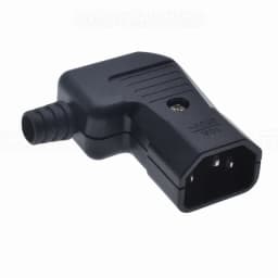 Black Elbow IEC320 C13 C14 Power Cord Wiring Power Plug Assemble IEC Connector Outlet PDU UPS Electrical AC Socket Plug 10A 250V