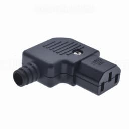 Black Elbow IEC320 C13 C14 Power Cord Wiring Power Plug Assemble IEC Connector Outlet PDU UPS Electrical AC Socket Plug 10A 250V
