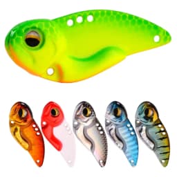 6pcs Metal VIB Fishing Lures 7.3g 10g 14g 20g Vivid Vibrations Spoon Lure Bass Artificial Hard Bait Cicada Lure VIB Bait 3D Eyes