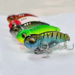 6pcs Metal VIB Fishing Lures 7.3g 10g 14g 20g Vivid Vibrations Spoon Lure Bass Artificial Hard Bait Cicada Lure VIB Bait 3D Eyes