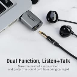 Vention Sound Card USB Audio Interface External Sound card USB Adapter 3.5mm For Laptop Speaker PS4 Earphone USB Mic SoundCard