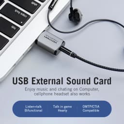 Vention Sound Card USB Audio Interface External Sound card USB Adapter 3.5mm For Laptop Speaker PS4 Earphone USB Mic SoundCard