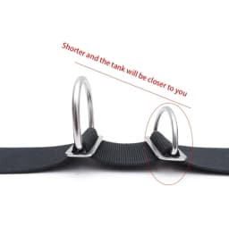 1/2 Pair Scuba Diving D Ring Buckle+Stainless Steel Webbing Belt Keeper For Side Mount Cylinder Latches Scuba Diving Accessories