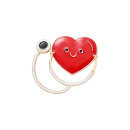 Heartbeat Stethoscope Enamel Pins Custom Electrocardiogram Medical Brooch Lapel Badge Bag Cartoon Jewelry Gift for Kids Friends