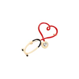 Heartbeat Stethoscope Enamel Pins Custom Electrocardiogram Medical Brooch Lapel Badge Bag Cartoon Jewelry Gift for Kids Friends
