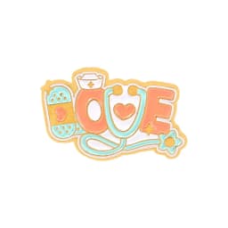 Heartbeat Stethoscope Enamel Pins Custom Electrocardiogram Medical Brooch Lapel Badge Bag Cartoon Jewelry Gift for Kids Friends