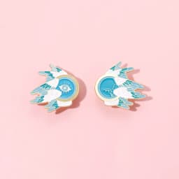 Angel Wings Enamel Pin Seraphim Pure Wings Lapel Pin Decorative Jewelry Brooche Cartoon Animal Accessories Badge for Friend Gift