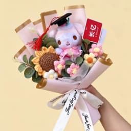 Cartoon Anime Series Hellokitty Kulomi Plush Toys Creative Graduation Bouquet Children's Day Birthday Graduation Gifts For Kids