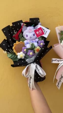 Cartoon Anime Series Hellokitty Kulomi Plush Toys Creative Graduation Bouquet Children's Day Birthday Graduation Gifts For Kids