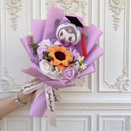 Cartoon Anime Series Hellokitty Kulomi Plush Toys Creative Graduation Bouquet Children's Day Birthday Graduation Gifts For Kids