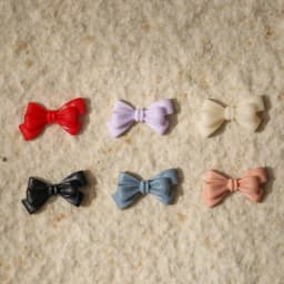 50pcs Long Pink Resin Bow Nail Art Charm 3D Kawaii Frosted Fairy Nail Bows Decor Parts DIY Japanese Design Nail Accessories