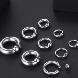 Stainelss Steel Large Captive Bead Rings PIERC Nose Hoop Weights for Ear Expander Septum Piercing Jewelry Ear Expansions 20G-00G
