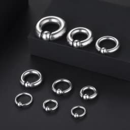 Stainelss Steel Large Captive Bead Rings PIERC Nose Hoop Weights for Ear Expander Septum Piercing Jewelry Ear Expansions 20G-00G