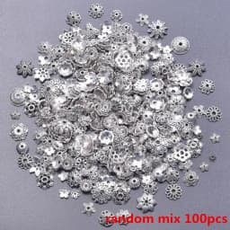 Antique Color Random Mix Bead Caps For Jewelry Making Supplies Handmade Beads Keychain Materials Jewellry Findings Accessories