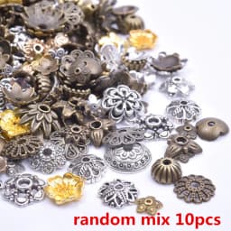 Antique Color Random Mix Bead Caps For Jewelry Making Supplies Handmade Beads Keychain Materials Jewellry Findings Accessories