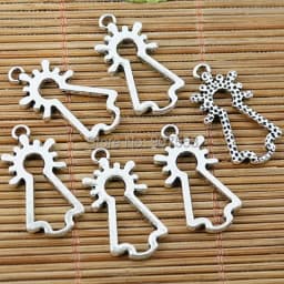 30pcs 25*13mm Hollow out NTRA SRA DEL Charms Pendant EF1841