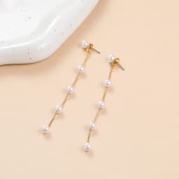 SUMENG 2025 New Trend Simulation Pearl Long Earrings Moon Star Flower Rhinestone Pendientes Fashion Korean For Woman Girl Gifts