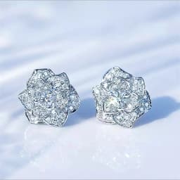 Huitan Eternity Cubic Zirconia Flower Stud Earrings for Women High Quality Wedding Accessories Classic Versatile Female Jewelry