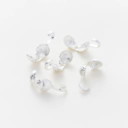 20pcs/lot 14K 18K Gold Color Shell Shape Necklace Calotte Cover Beads With Hook End Crimp Beads For DIY Jewelry Making Supplies