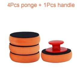 Car Waxing Handle Polishing Tool Car Wash Sponge Car Beauty Care Products Waxing Sponge Suit Car Cleaning Accessories for Car