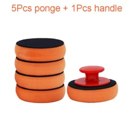 Car Waxing Handle Polishing Tool Car Wash Sponge Car Beauty Care Products Waxing Sponge Suit Car Cleaning Accessories for Car