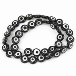 6/8/10mm Evil Eye Millefiori Lampwork Glazed Glass Bead AB Colors Flat Round Disc Beads for Jewelry Making Bracelets Accessories