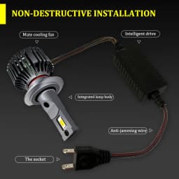 2x 100W Yellow White Dual Color Car LED Headlight 3000K+4300K+6000K H4 H8 H11 HB3 9006 H7 LED Fog Bulbs 12V H1 9005 Fog Lights