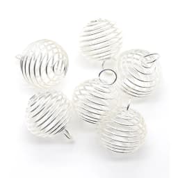 4 Color 9-25mm Spiral Bead Cages Pendants Holder Necklace Cage Pendants Findings For Diy Charms Crystals Stones Jewelry Making