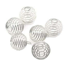 4 Color 9-25mm Spiral Bead Cages Pendants Holder Necklace Cage Pendants Findings For Diy Charms Crystals Stones Jewelry Making