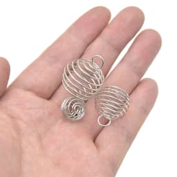 4 Color 9-25mm Spiral Bead Cages Pendants Holder Necklace Cage Pendants Findings For Diy Charms Crystals Stones Jewelry Making
