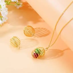 4 Color 9-25mm Spiral Bead Cages Pendants Holder Necklace Cage Pendants Findings For Diy Charms Crystals Stones Jewelry Making