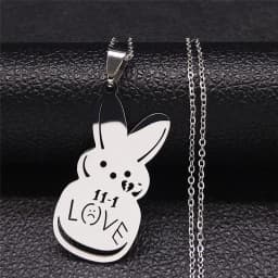 Kpop Lil Peep Love Rabbit Sad for Love Pendant Necklace Stainless Steel Necklaces Jewelry Collar Fans Gift N4209S01