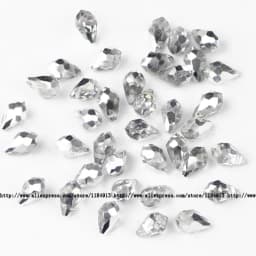 5*8mm 50pcs Briolette Pendant Waterdrop Austrian Crystal Teardrop Glass Loose Beads For Jewelry Making Bracelets DIY Accessories
