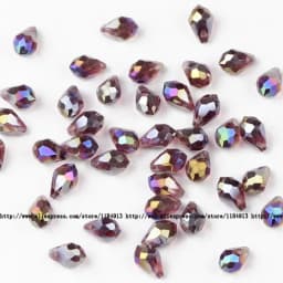 5*8mm 50pcs Briolette Pendant Waterdrop Austrian Crystal Teardrop Glass Loose Beads For Jewelry Making Bracelets DIY Accessories