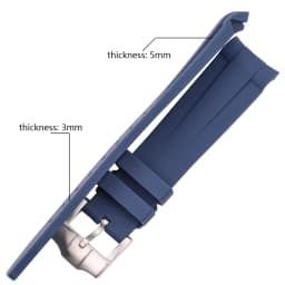 20mm Curved End Rubber Watch Strap For Rolex Submariner Watchband Soft Silicone Black Green Blue Diving Bracelet Wrist Band