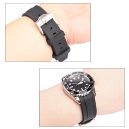 20mm Curved End Rubber Watch Strap For Rolex Submariner Watchband Soft Silicone Black Green Blue Diving Bracelet Wrist Band