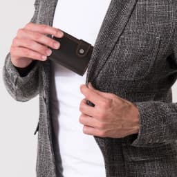Vintage Crazy Horse Leather Men Wallets RFID Protection Mini Metal Card Holder Wallet Zipper Coin Pocket for Man