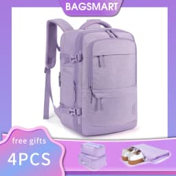 BAGSMART 17.3'' Laptop Backpack 4Pcs 40L Travel Cabin Backpack Airline Carry On Luggage Backpack Suitcase with Packing Cubes