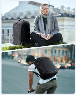 BAGSMART 17.3'' Laptop Backpack 4Pcs 40L Travel Cabin Backpack Airline Carry On Luggage Backpack Suitcase with Packing Cubes