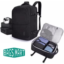 BAGSMART 17.3'' Laptop Backpack 4Pcs 40L Travel Cabin Backpack Airline Carry On Luggage Backpack Suitcase with Packing Cubes